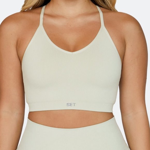 SET ACTIVE SCULPTFLEX® RIBBED V - OAT MILK NWT - Picture 4 of 4